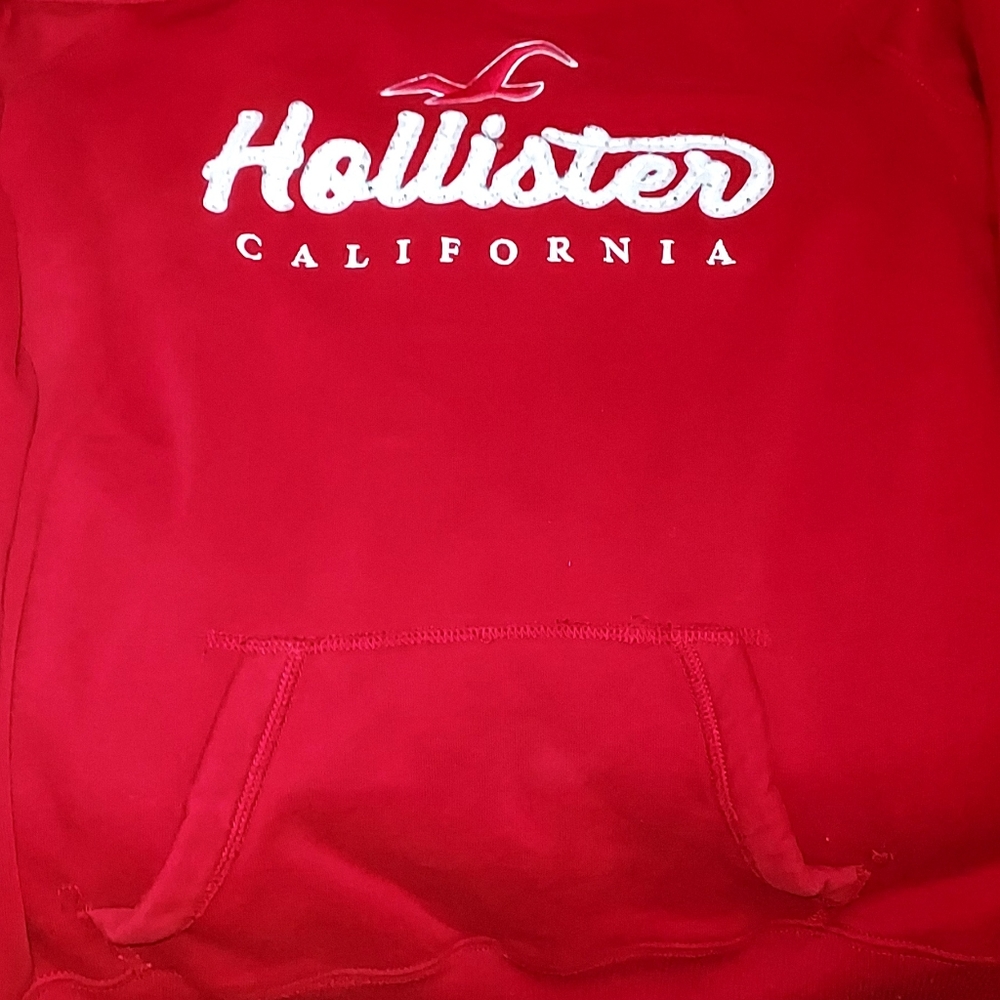 Red hollister hoodie